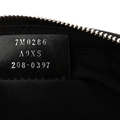 Fendi Glazed Fabric Vitello Liberty FF 1974 Diagonal Medium Camera Case Tobacco Moresco Black 13 of 19