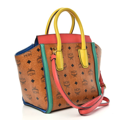 MCM Visetos Small Kathy Tote Cognac Multicolor 4 of 16
