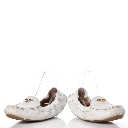 Prada Vitello Daino Logo Loafers 40 Talco 5 of 14