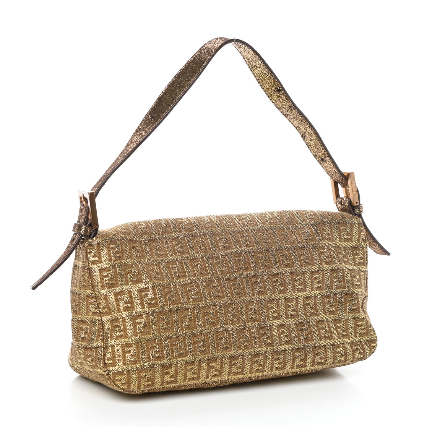 Metallic Jacquard Zucchino Suede Baguette Peltro Argento Sabbia