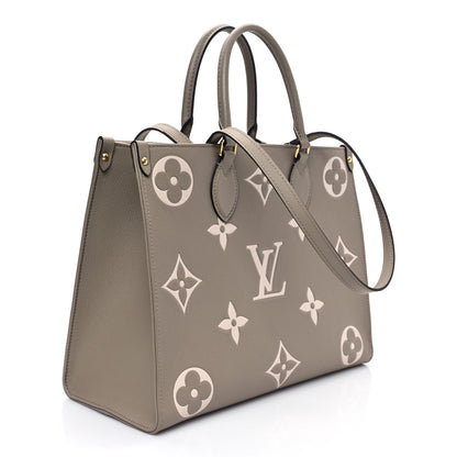 Louis Vuitton Empreinte Monogram Giant Onthego MM Tourterelle Creme 3 of 11