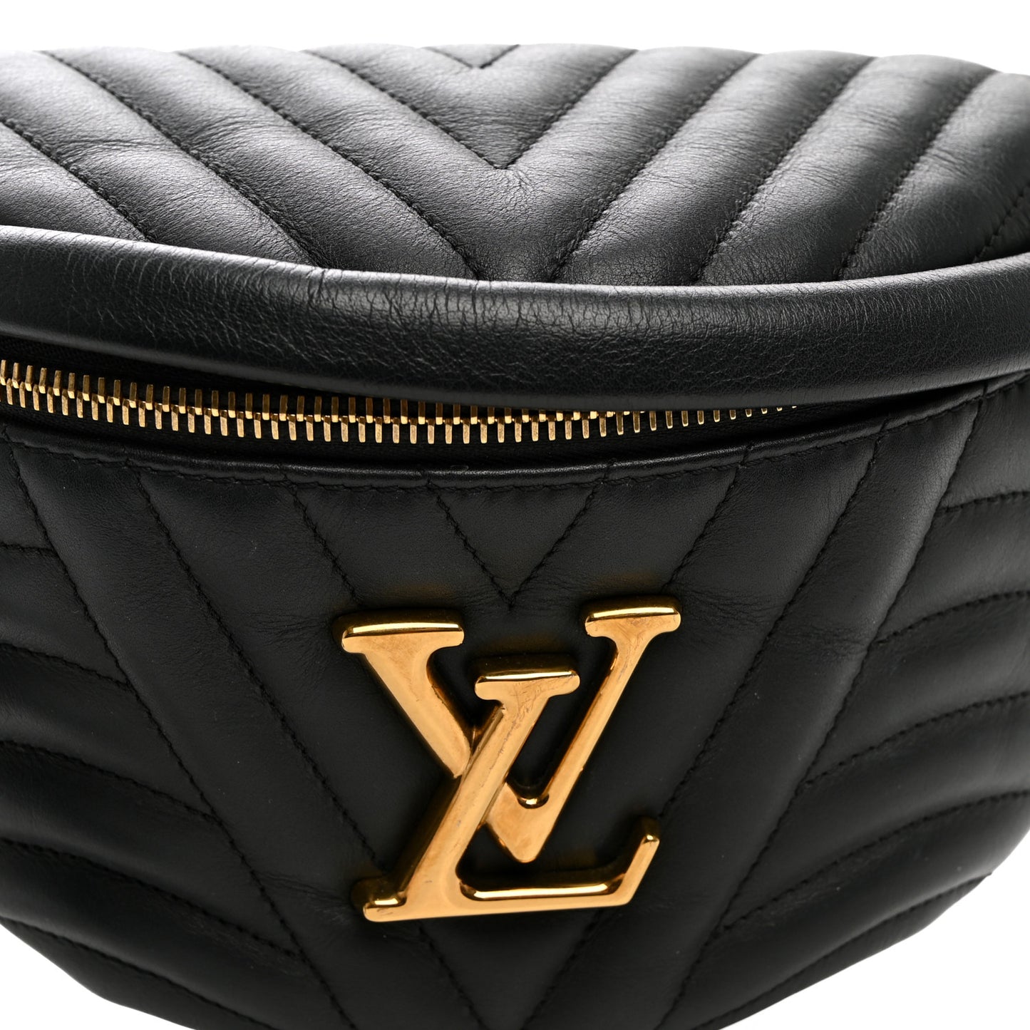 Calfskin Quilted New Wave Bumbag Black