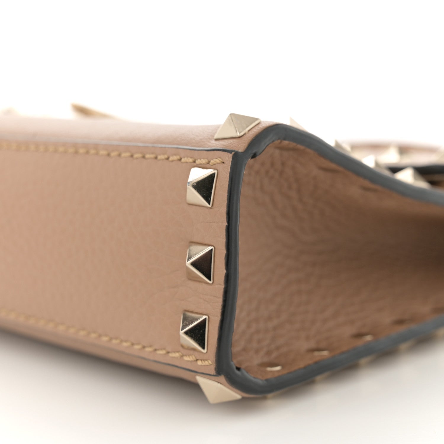 Valentino Garavani Pebbled Calfskin Medium Rockstud Flip Lock Crossbody Bag Deep Alpaca 9 of 12