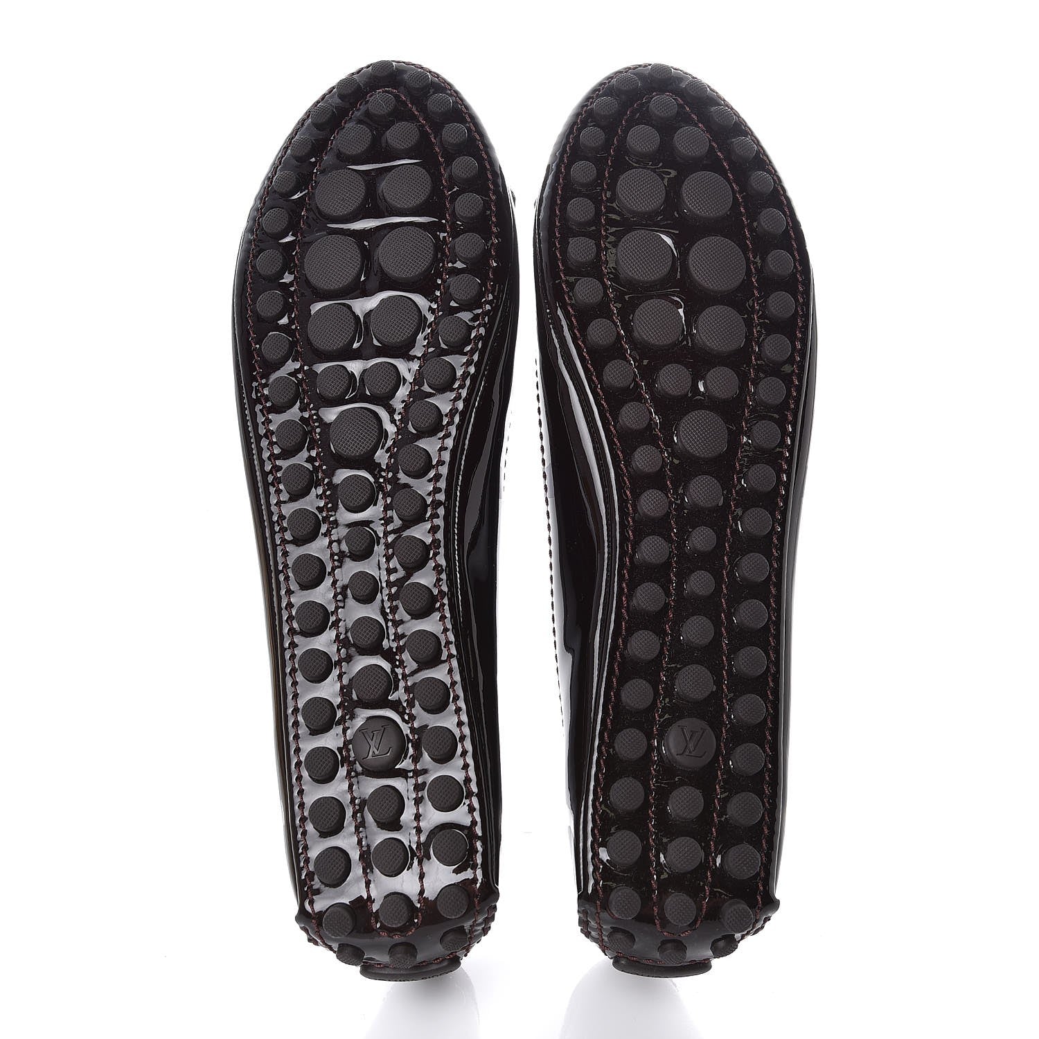 Louis Vuitton Patent Calfskin Oxford Ballerina Flats 40 Amarante 5 of 9