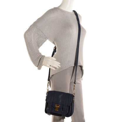 Proenza Schouler Lambskin PS1 Pouch Messenger Bag Midnight 2 of 12