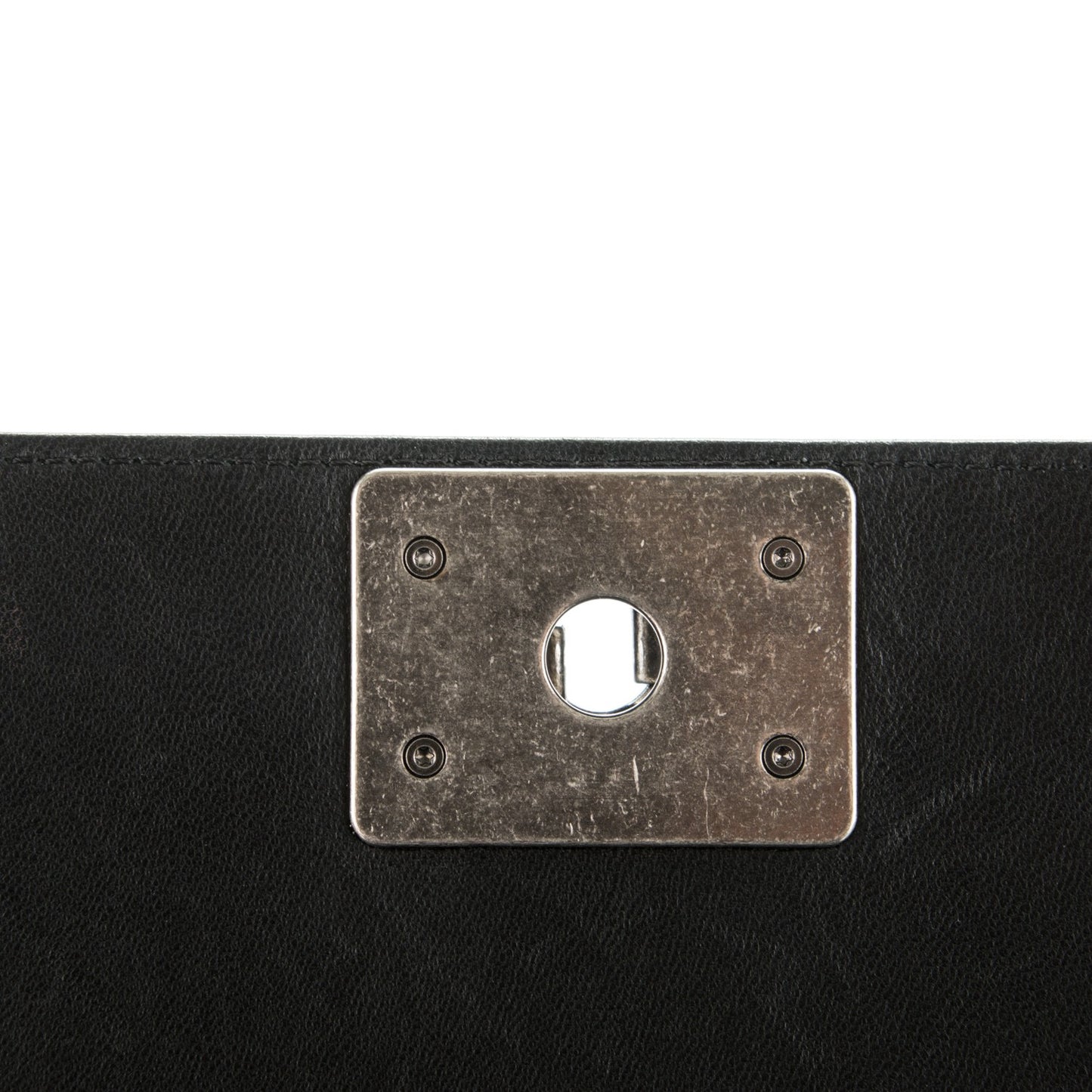 Lambskin Quilted Medium Boy Flap Black