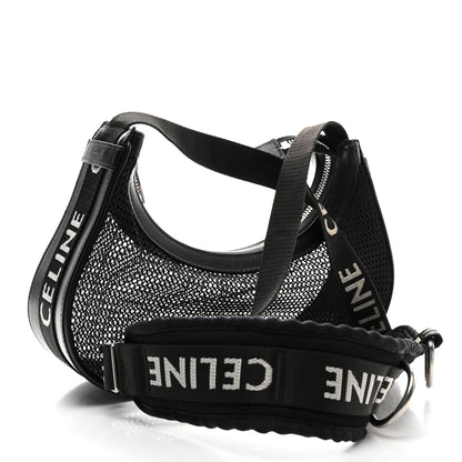 Celine Mesh Ava Trekking Shoulder Bag Black 3 of 10