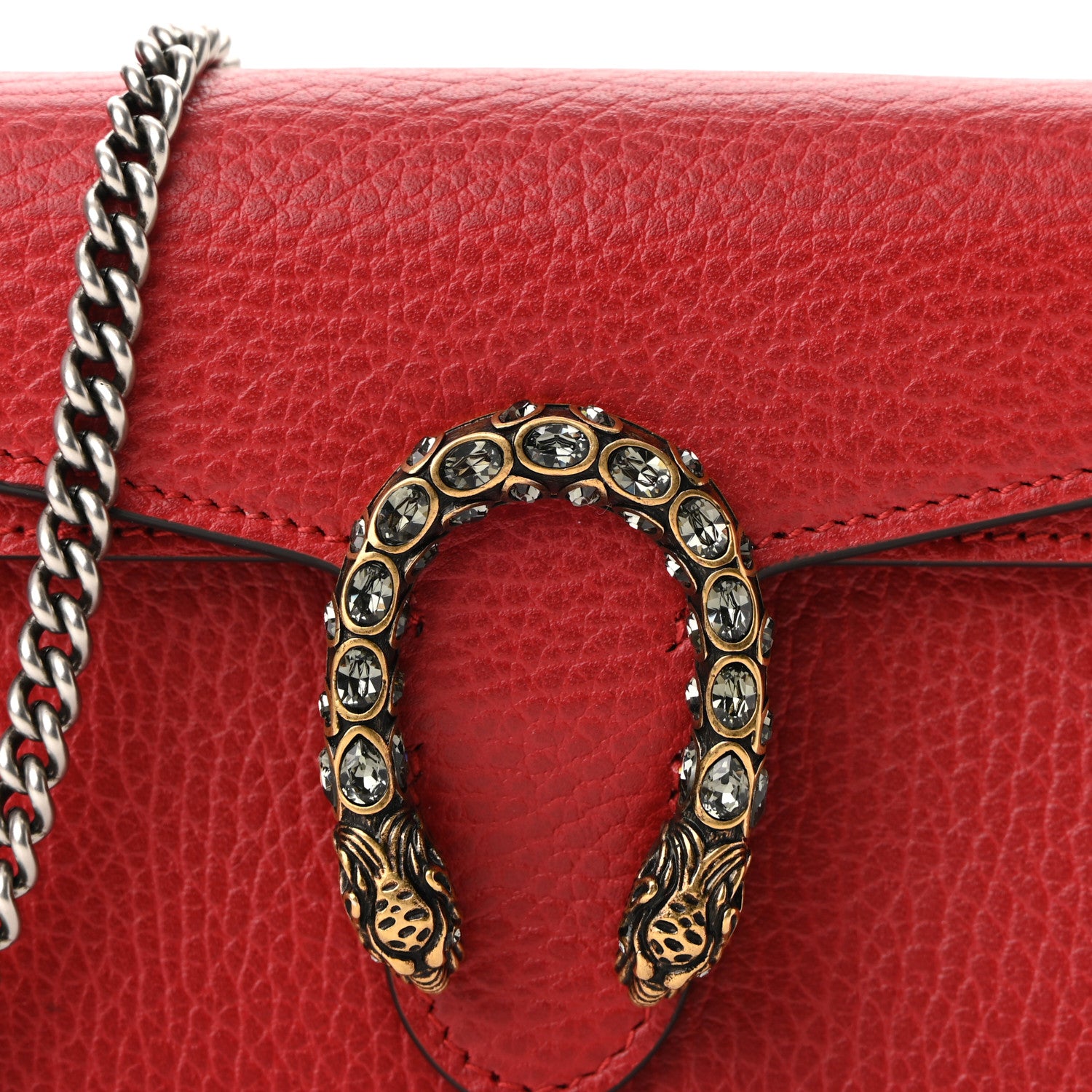 Gucci Calfskin Super Mini Dionysus Shoulder Bag Hibiscus Red 7 of 10
