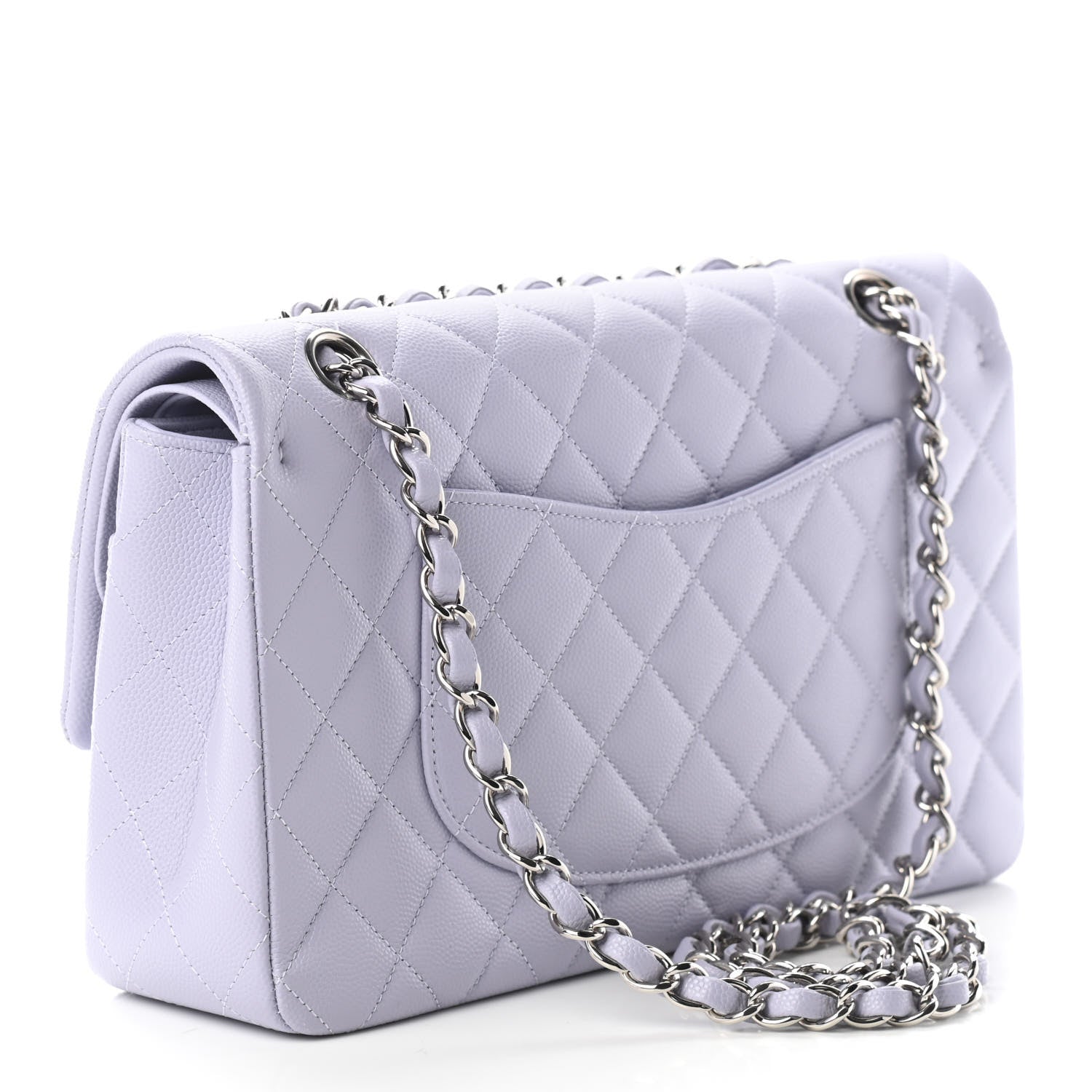 Chanel Caviar Quilted Medium Double Flap Light Purple 3 of 9
