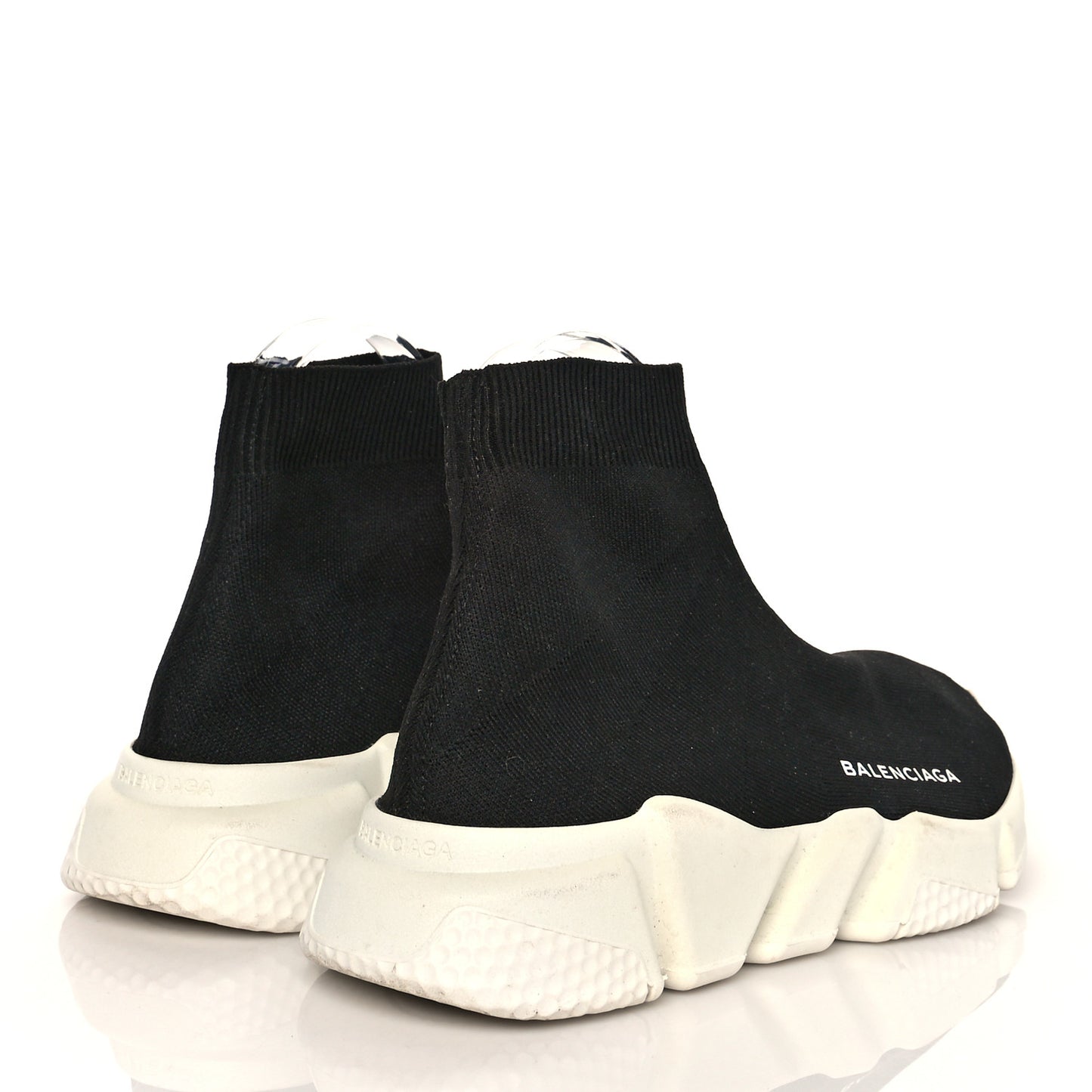 Neoprene Knit Womens Speed Sneakers 36 Black White