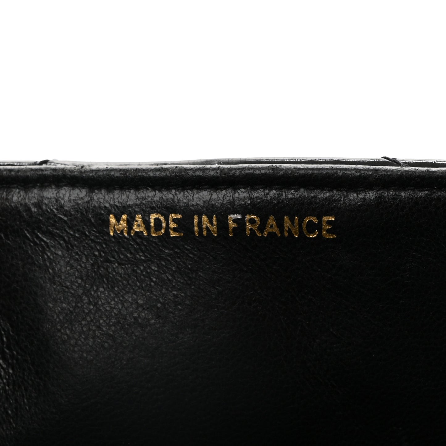 Patent Small Chevron Single Flap Black