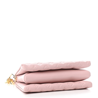 Louis Vuitton Lambskin Embossed Monogram Coussin PM Rose 3 of 5