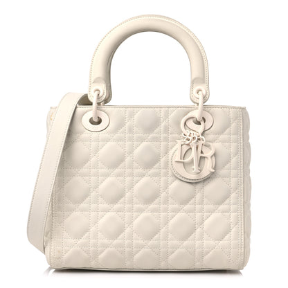 Christian Dior Ultra Matte Calfskin Cannage Medium Lady Dior Latte 1 of 20