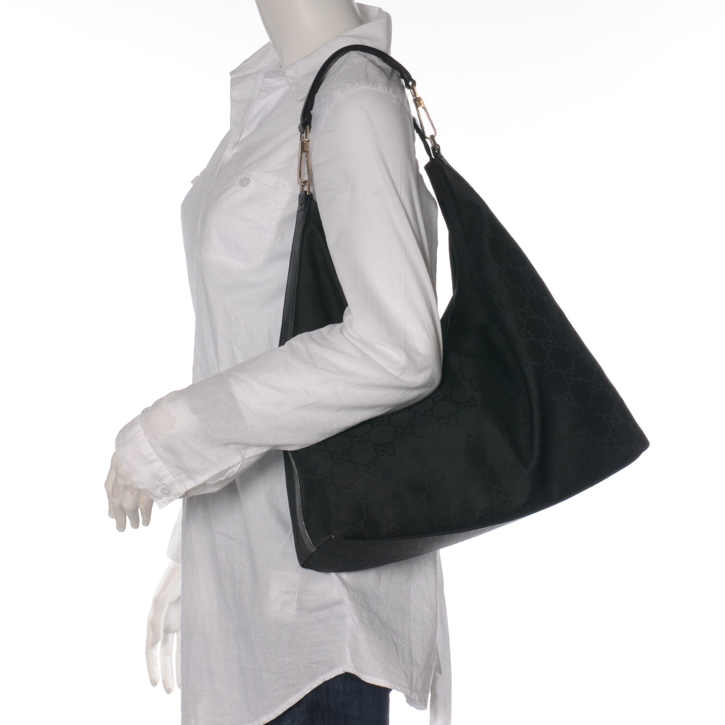 Nylon Monogram Hobo Black
