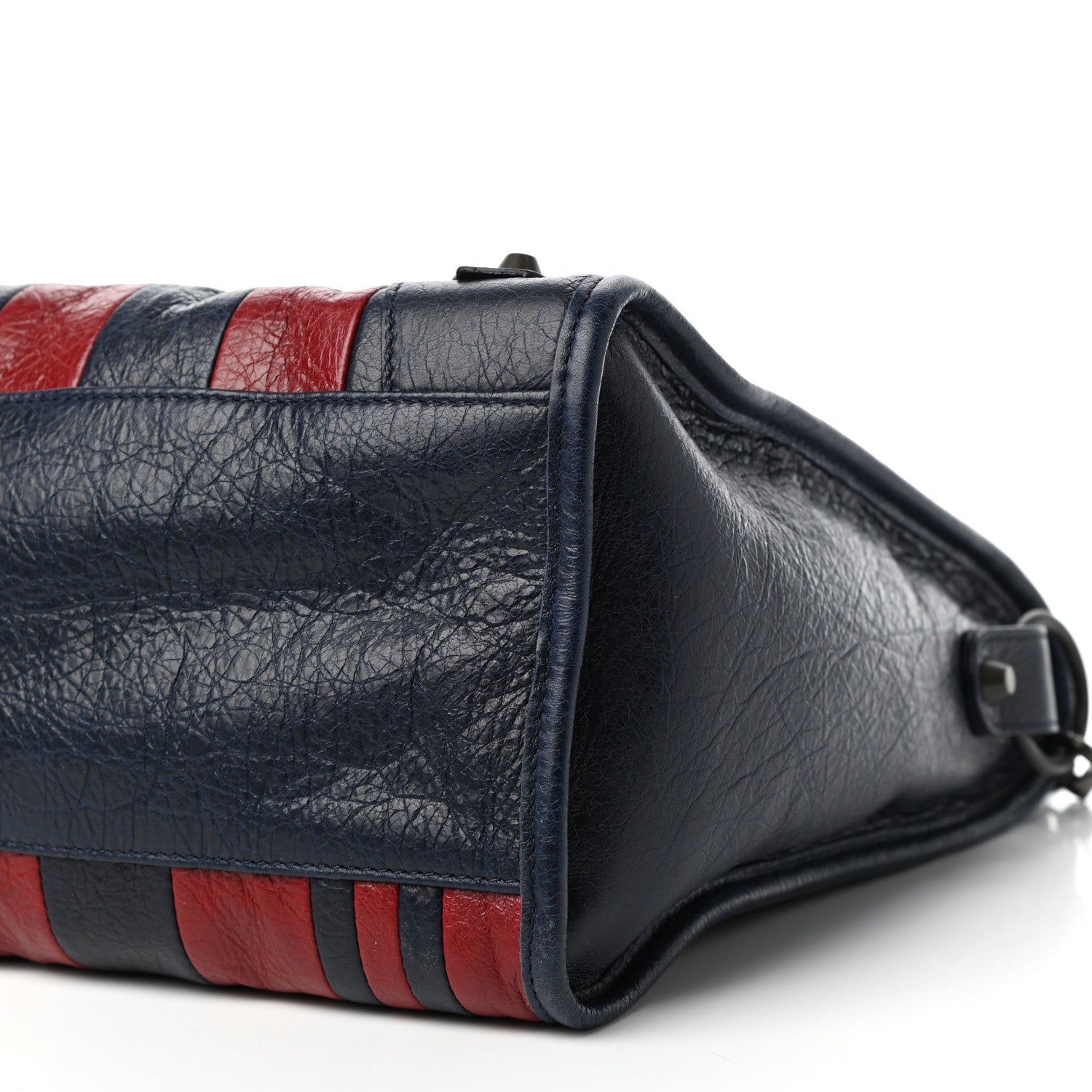 Balenciaga Cuir Arena Striped Classic Hardware City Bleu Nuit Rouge 10 of 11
