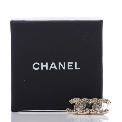 Chanel Crystal CC Large Earrings Gold 5 of 5