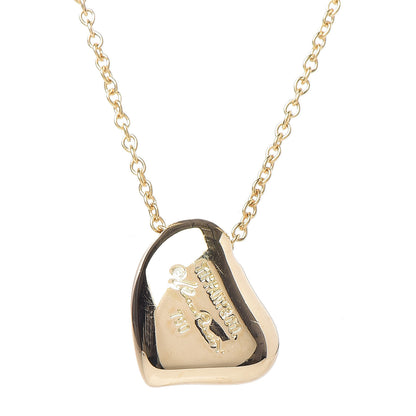 Tiffany 18K Yellow Gold 11mm Elsa Perretti Full Heart Pendant Necklace 5 of 7