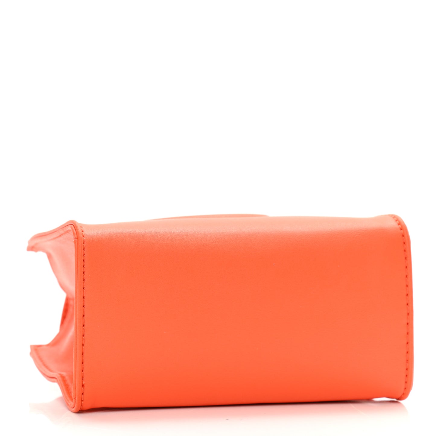 Vegan Leather Small Shopping Bag Orange