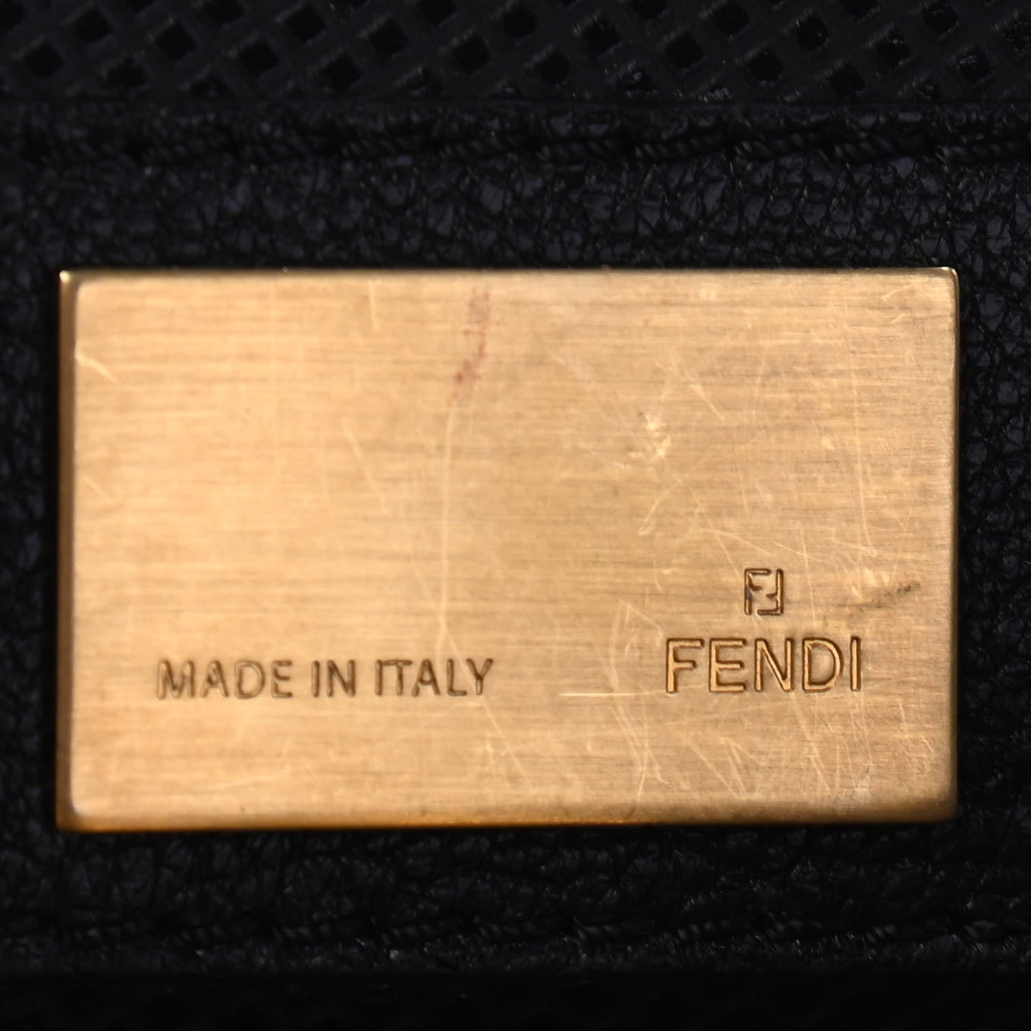 Fendi Goatskin Medium Peekaboo Iconic Satchel Black 7 of 9