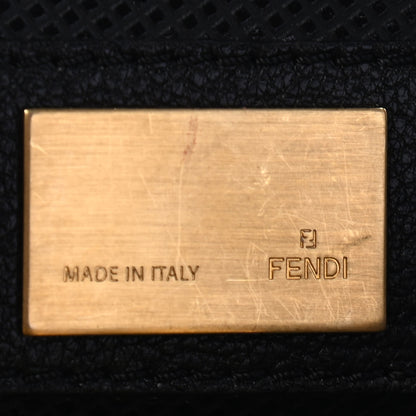 Fendi Goatskin Medium Peekaboo Iconic Satchel Black 7 of 9