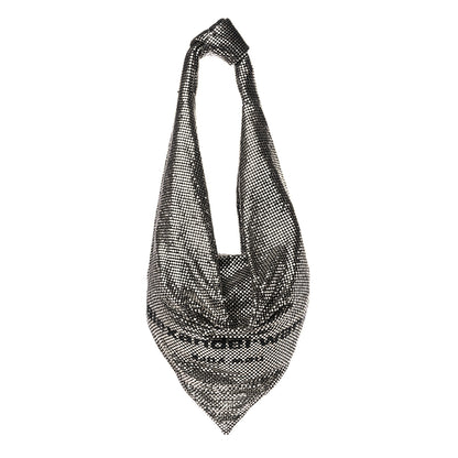 Alexander Wang Chain Mesh Hobo Bag Silver Black 1 of 9