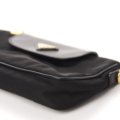 Prada Tessuto Nylon Saffiano Crossbody Bag Black 7 of 11