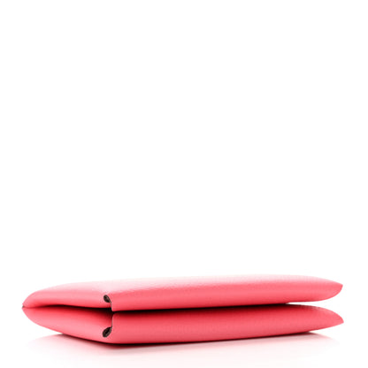 Hermes Evercolor Calvi Card Case Rose Azalee 4 of 7