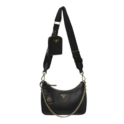 Prada Saffiano Lux Re-Edition 2005 Shoulder Bag Black 1 of 8