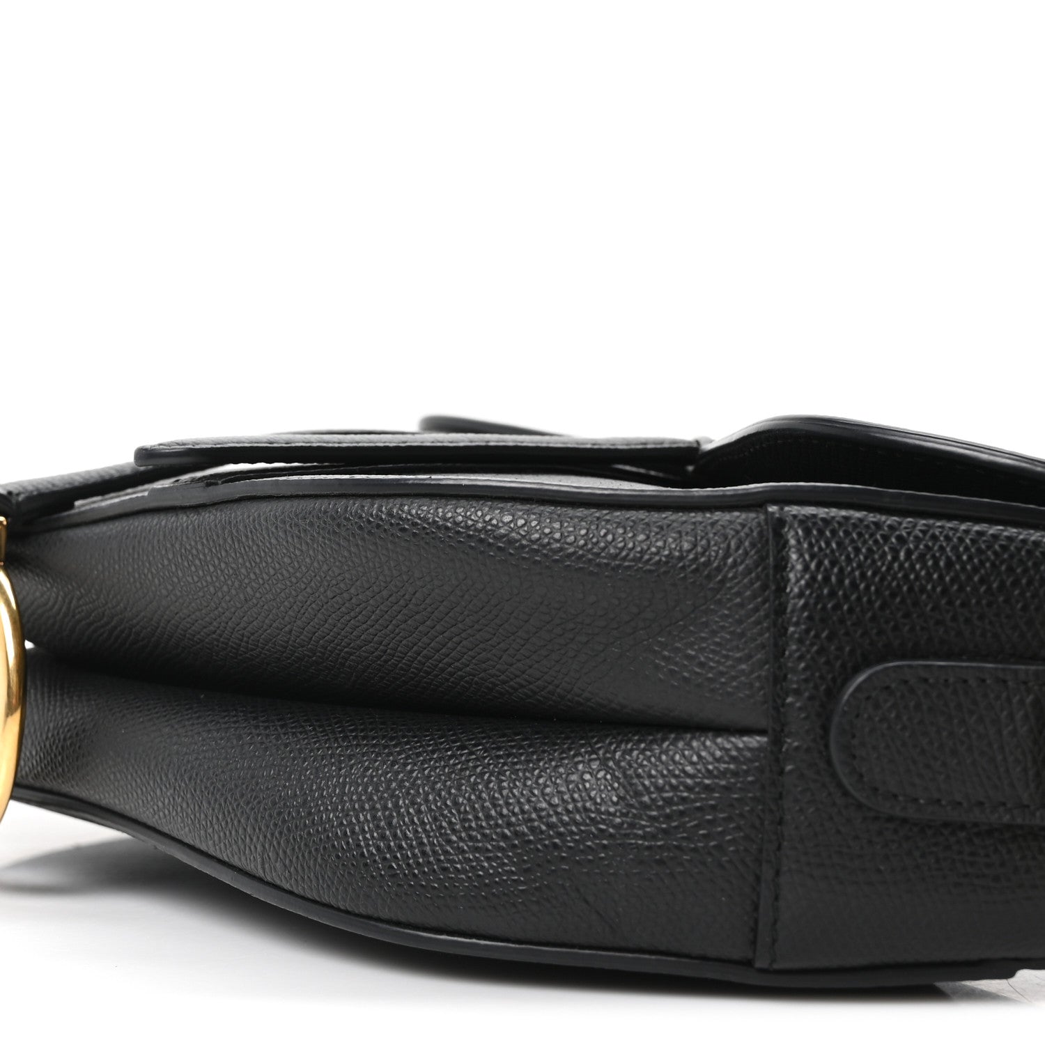 Christian Dior Grained Calfskin Saddle Bag Black 1860755