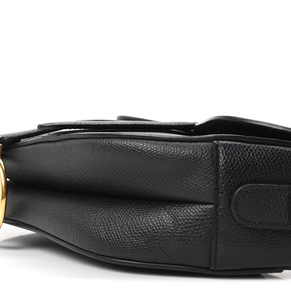 Christian Dior Grained Calfskin Saddle Bag Black 10 of 10