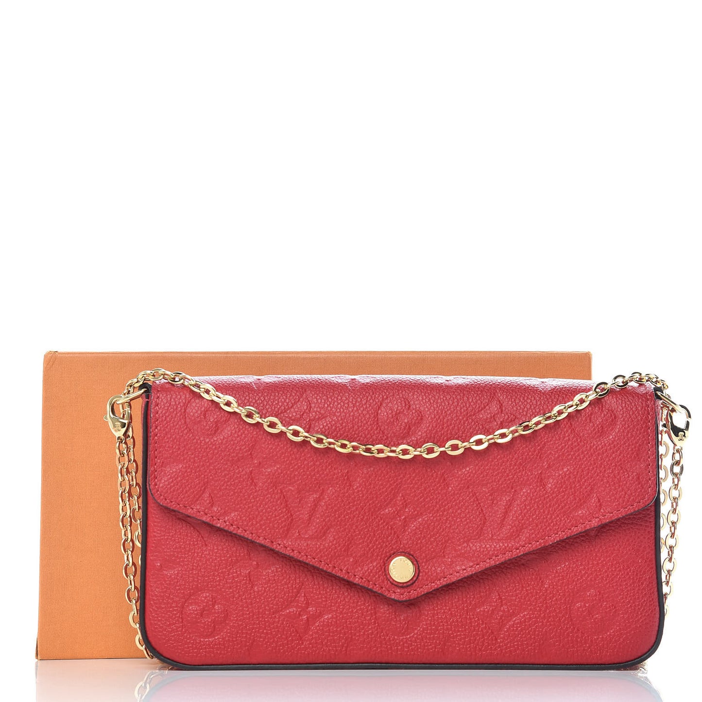 Empreinte Pochette Felicie Chain Wallet Scarlet