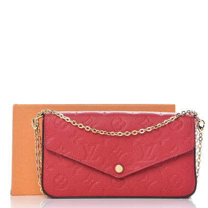 Louis Vuitton Empreinte Pochette Felicie Chain Wallet Scarlet 12 of 12