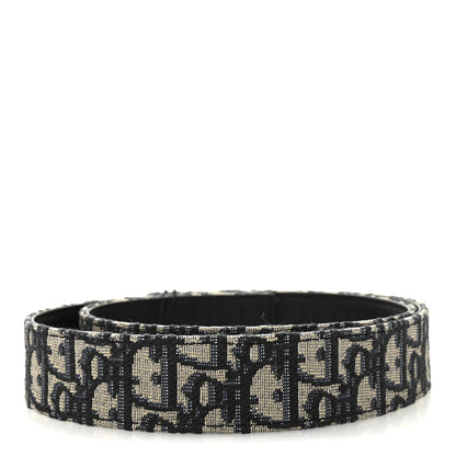 Christian Dior Jacquard Oblique 20mm Belt 90 36 Blue 2 of 5