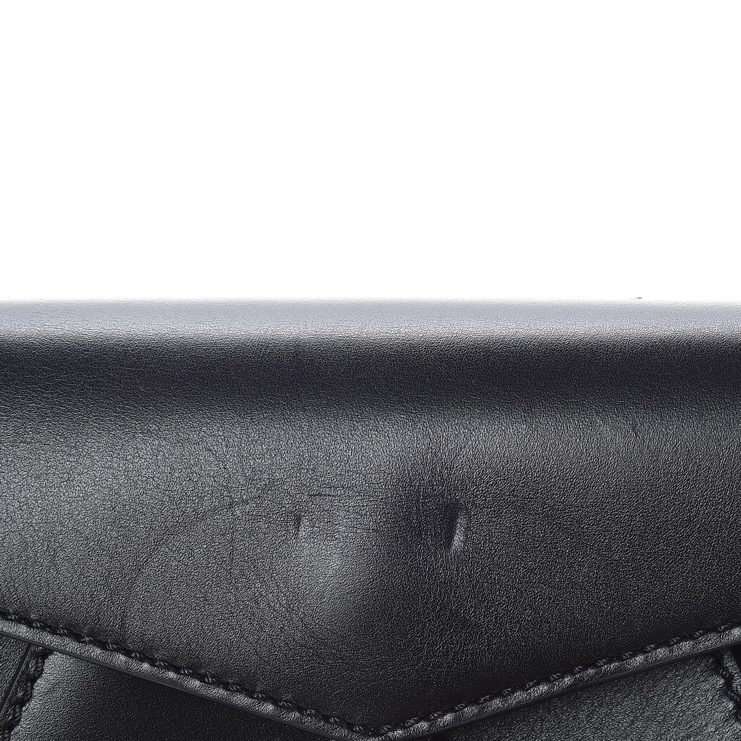 Valentino Garavani Calfskin V Rivet Chain Clutch Black 7 of 9