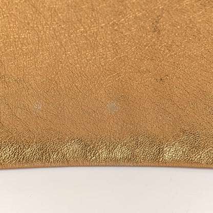Dolce & Gabbana Metallic Calfskin Flap Clutch Gold 9 of 10