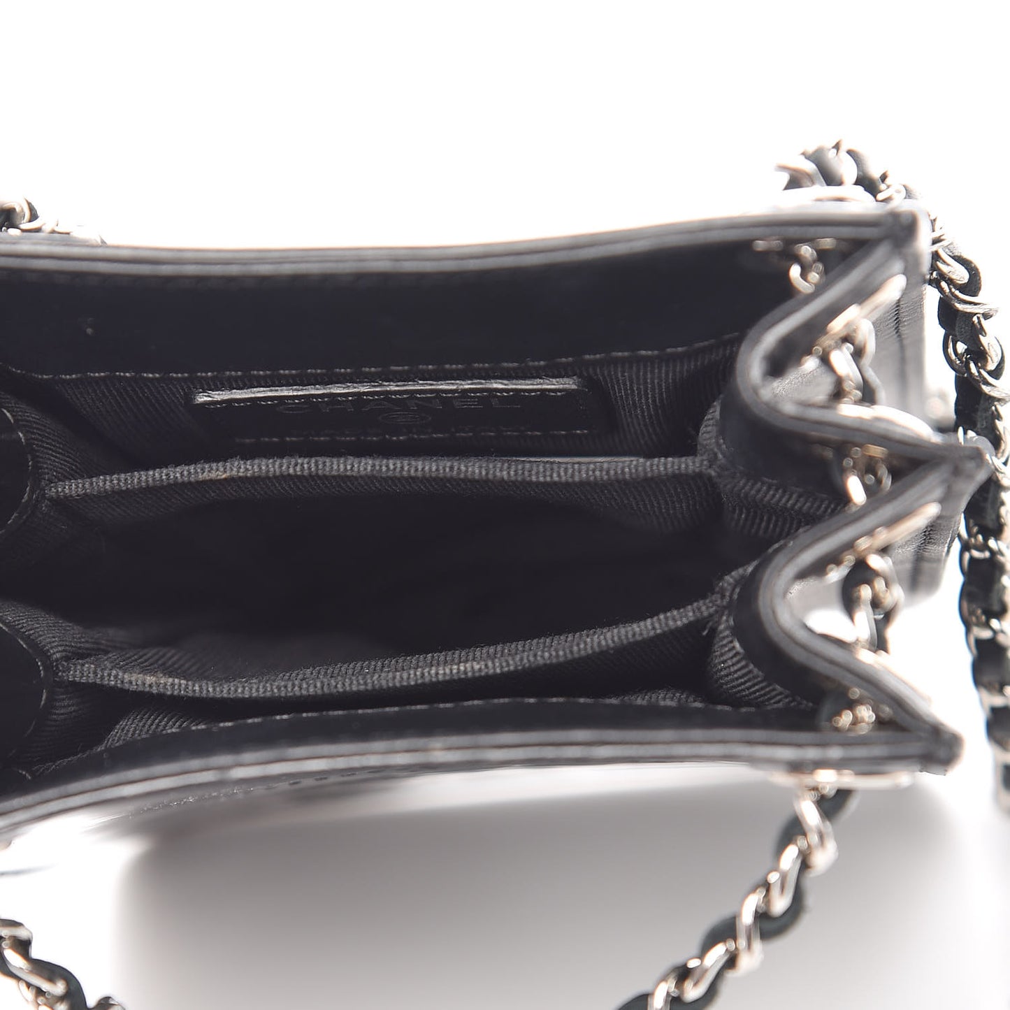 Patent CC Phone Holder Crossbody Black