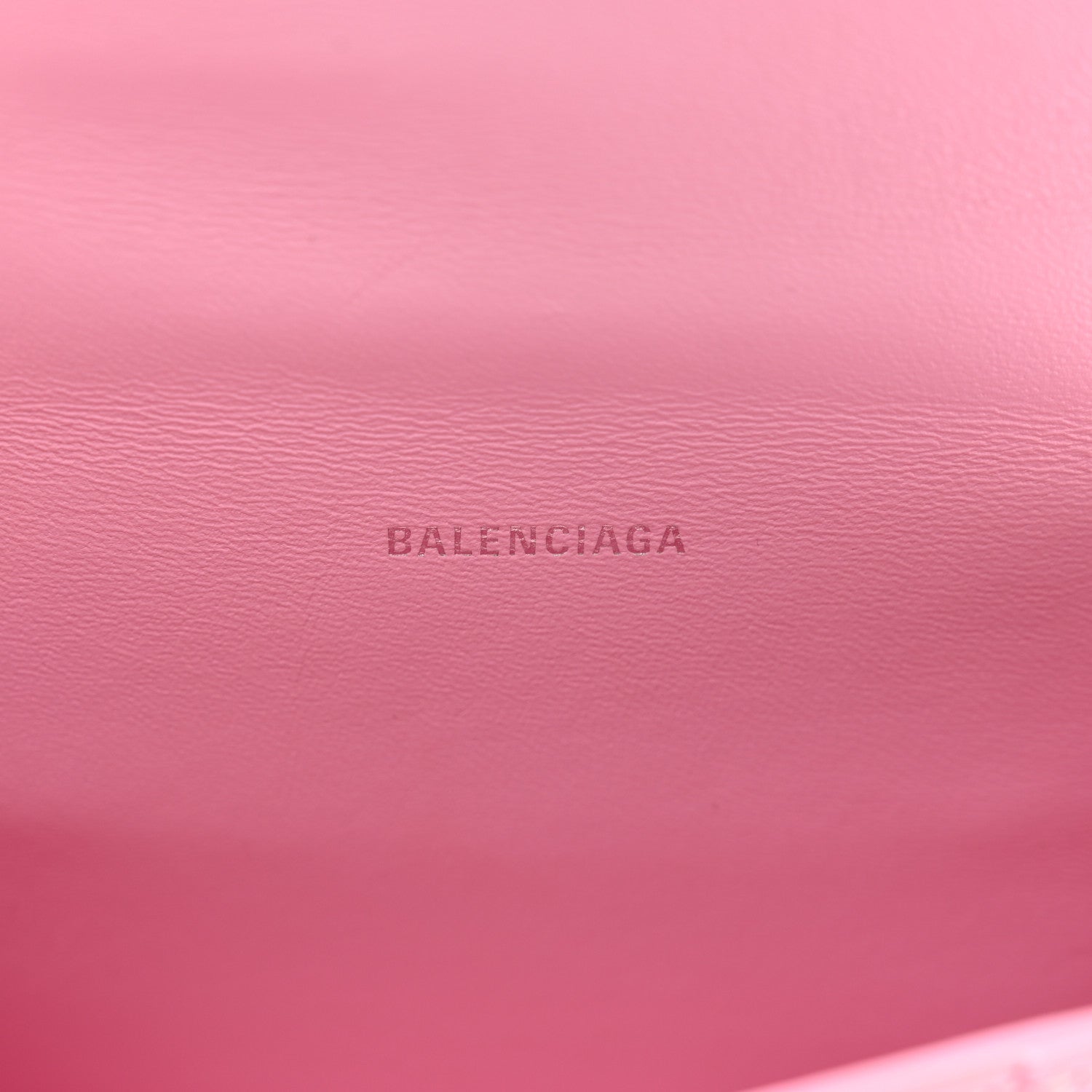 Balenciaga Shiny Box Calfskin Tonal B Hourglass Top Handle Bag XS Candy Pink 6 of 10