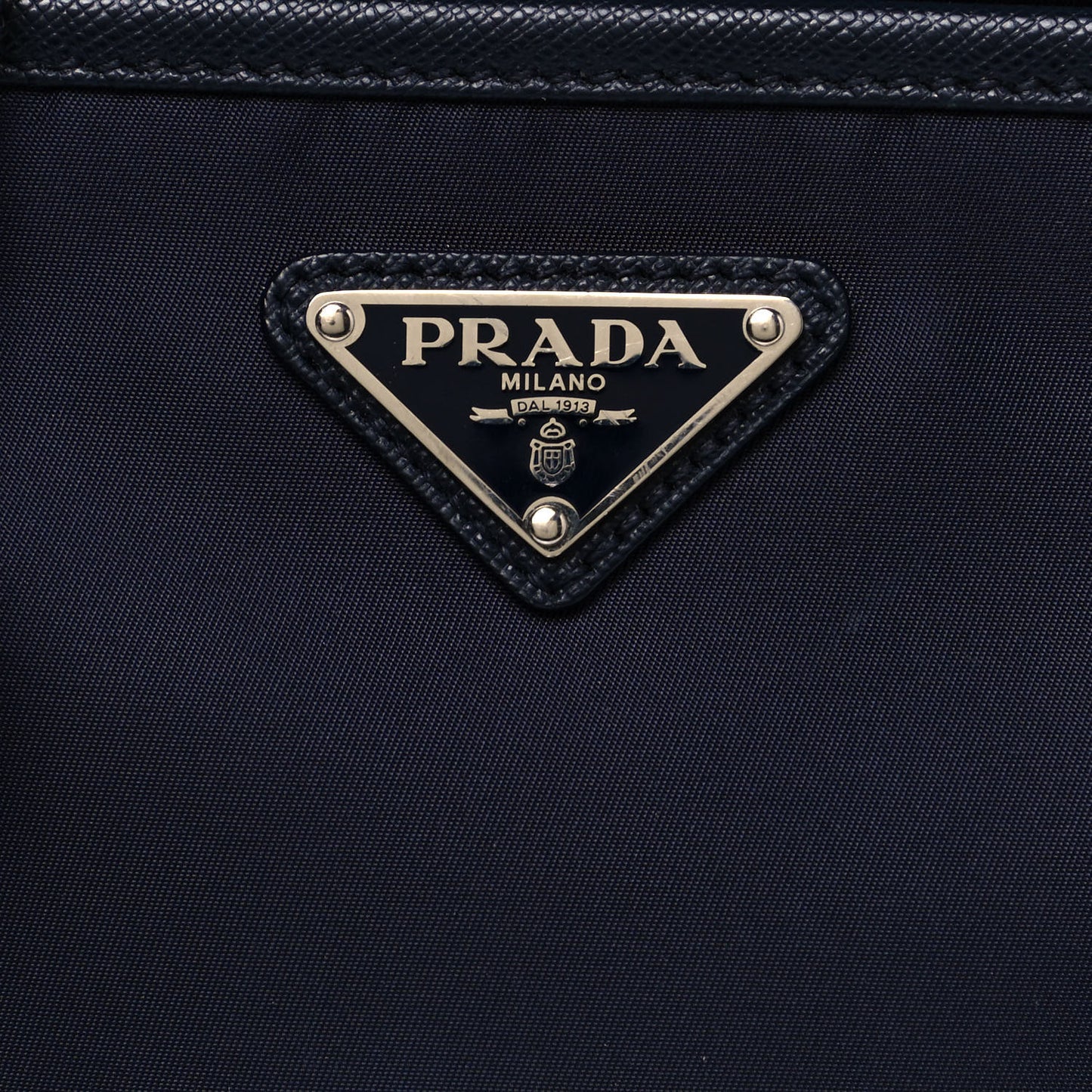 Tessuto Nylon Saffiano Flat Messenger Bag Blue