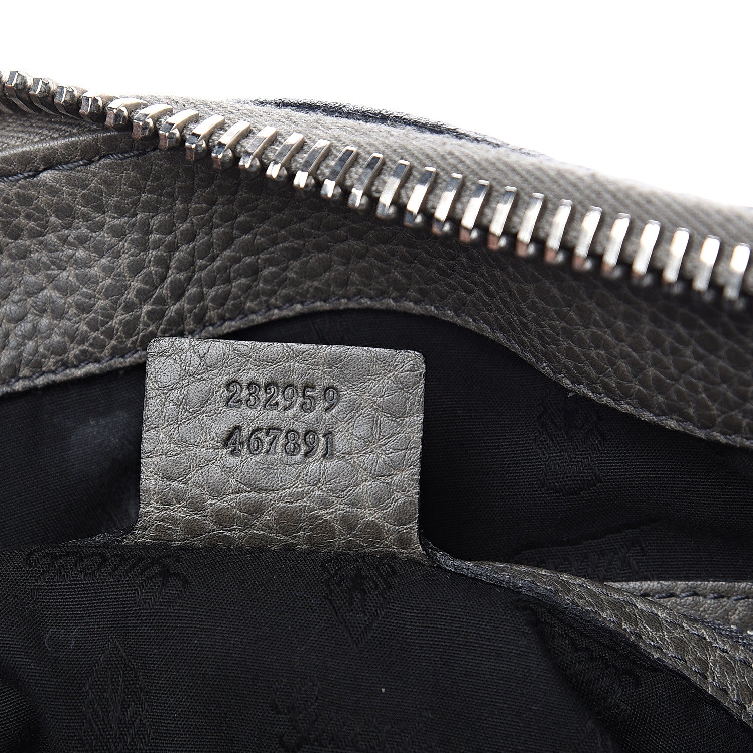 Gucci Calfskin Medium Bamboo Bar Shoulder Bag Grey 6 of 12