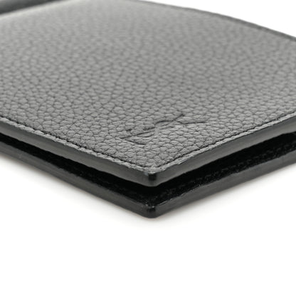 Saint Laurent Grained Calfskin Cassandre Shadow Bill Clip Wallet Black 9 of 11