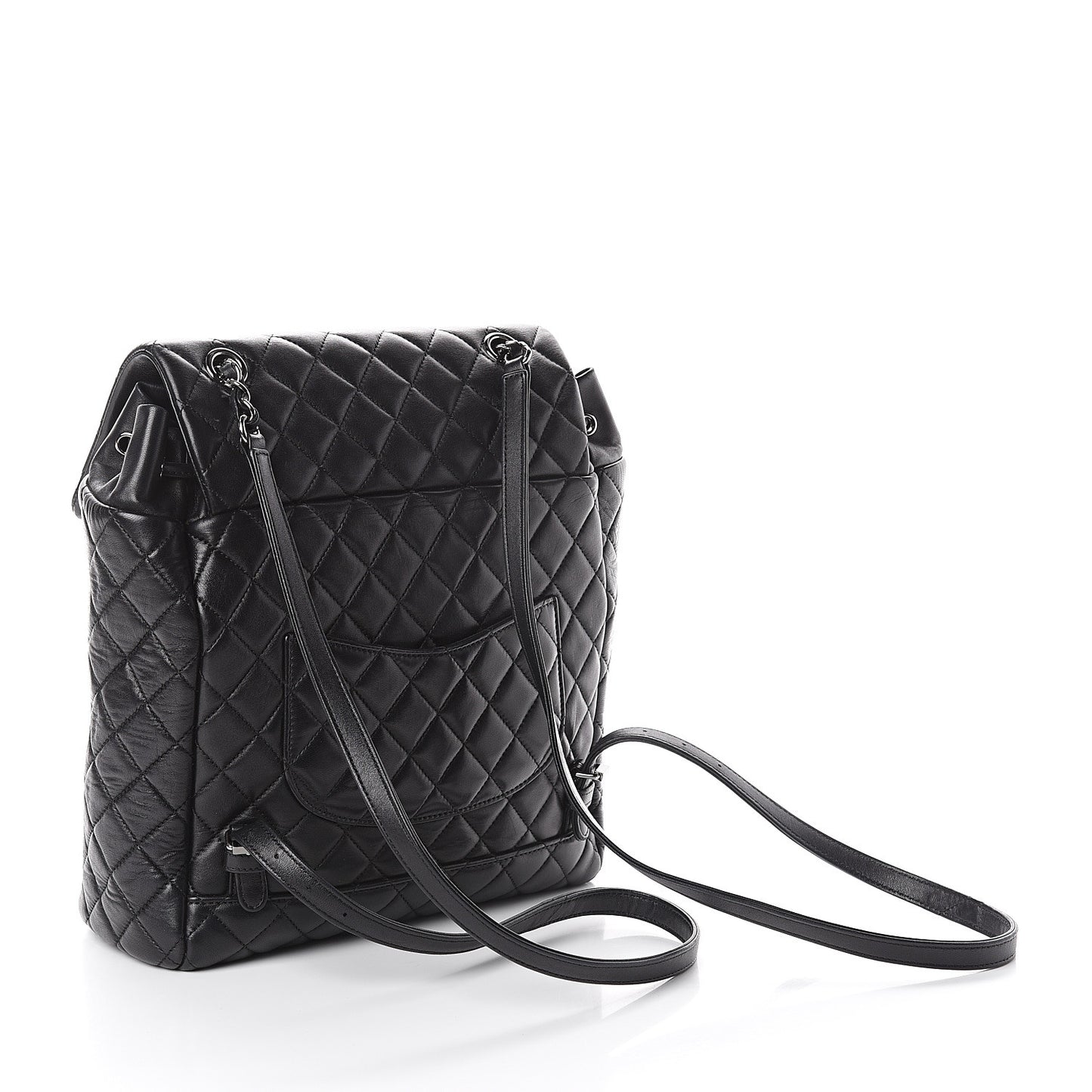 Lambskin Quilted Large Urban Spirit Backpack Black