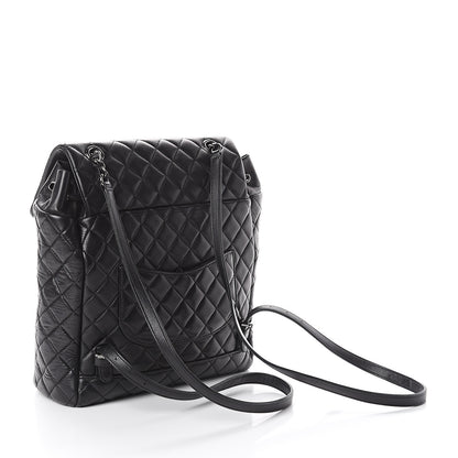 Chanel Lambskin Quilted Large Urban Spirit Backpack Black 2 of 9
