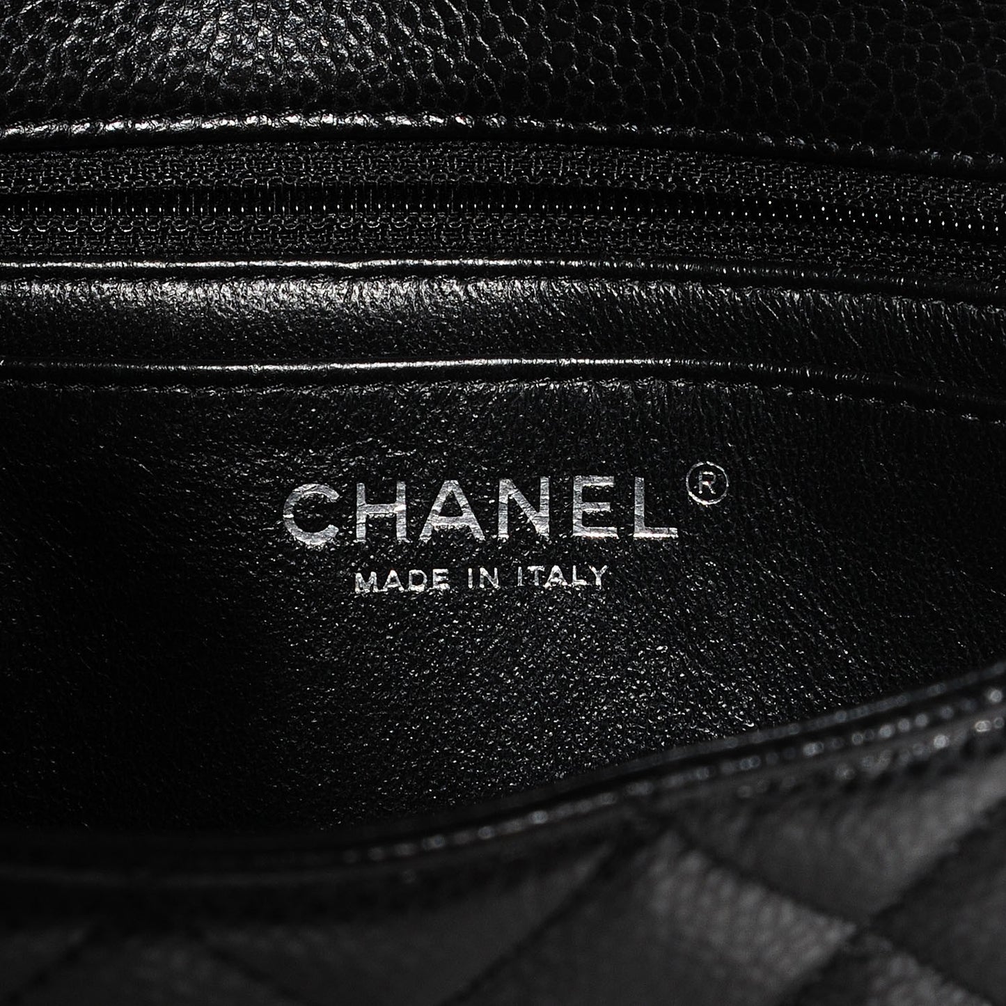 Caviar Quilted Mini Rectangular Flap Black