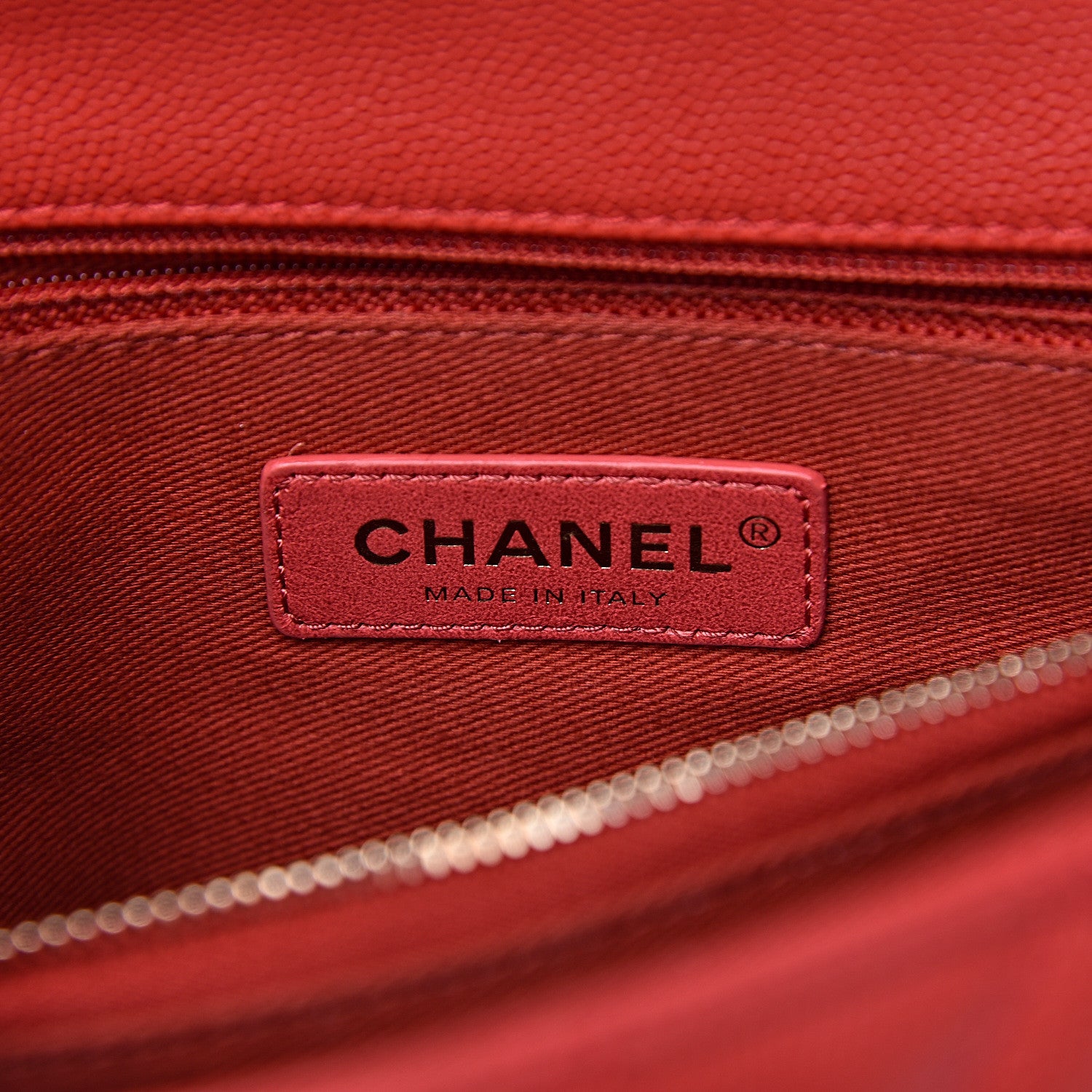 Chanel Caviar Quilted Small Coco Handle Flap Red 6 of 10