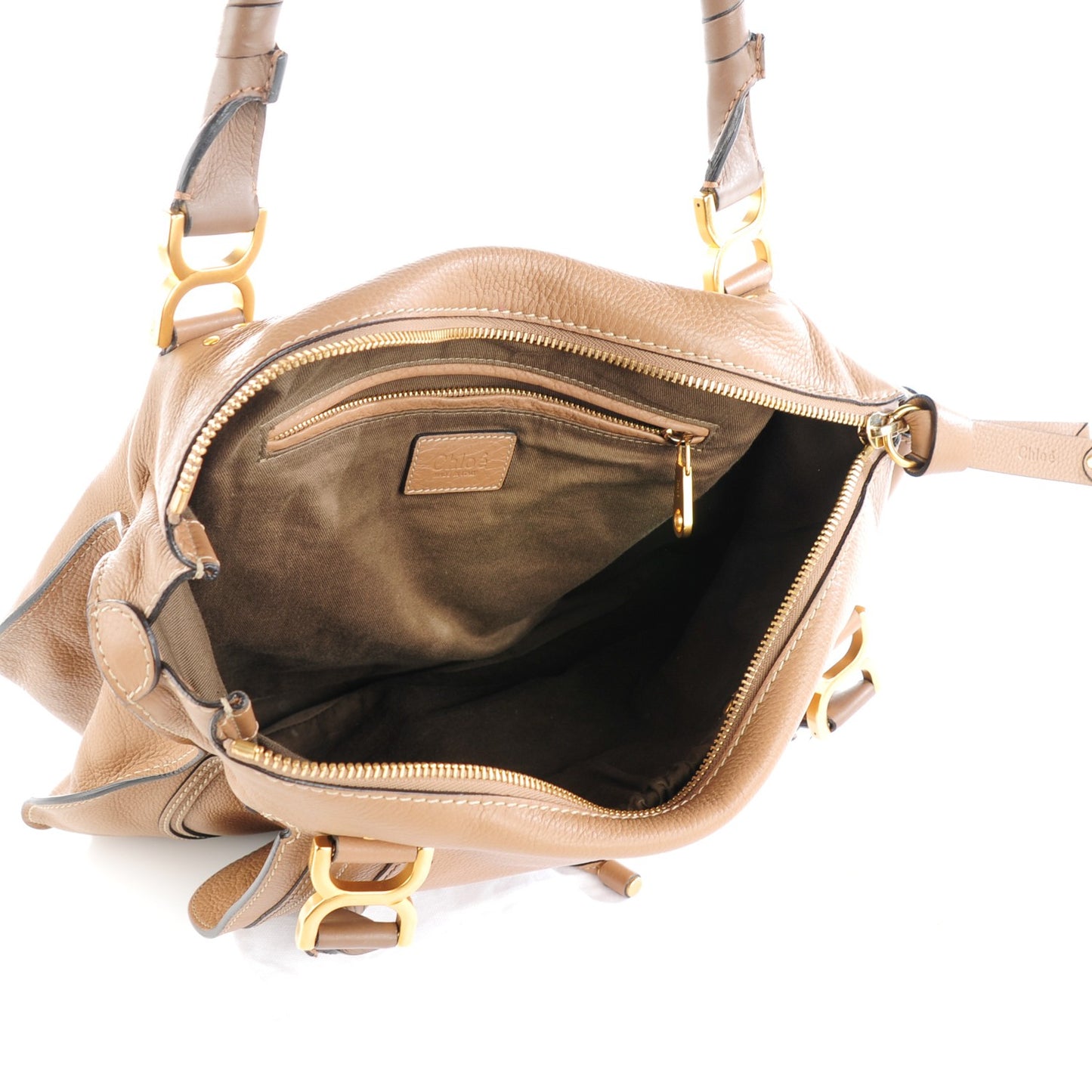 Calfskin Large Marcie Satchel Nut