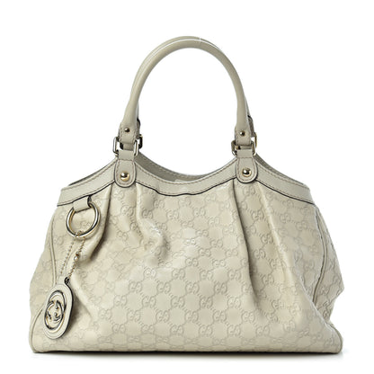 Gucci Guccissima Medium Sukey Tote Mystic White 1 of 10