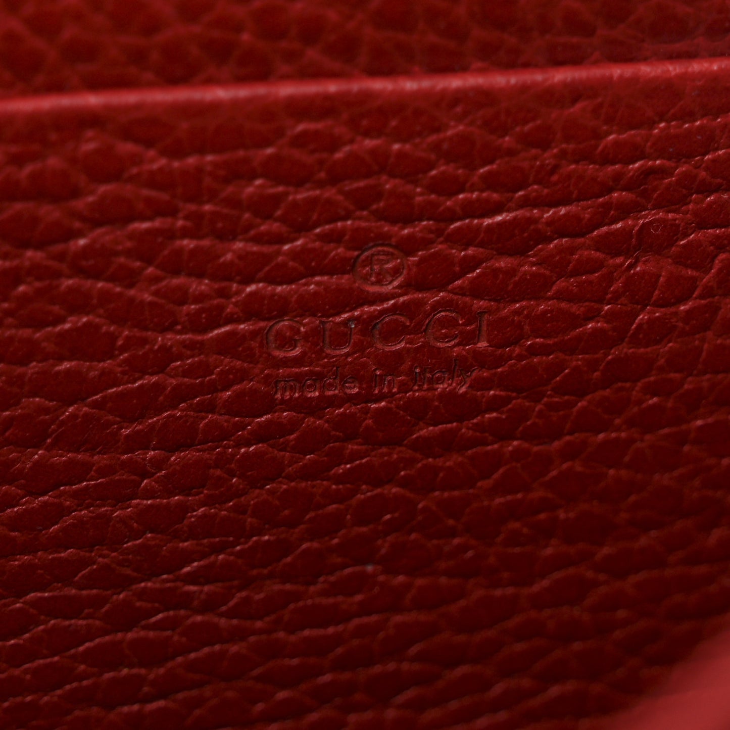 Calfskin Mini Dionysus Chain Wallet Hibiscus Red