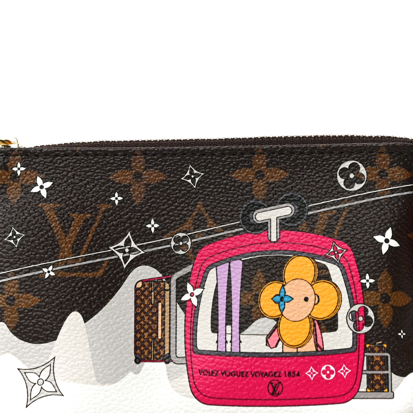 Monogram 2019 Christmas Animation Mini Courchevel Pochette Accessories Fuchsia
