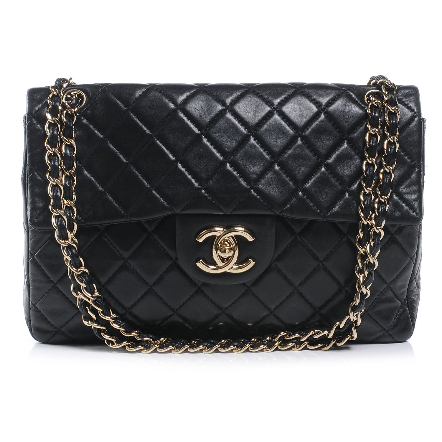 Chanel Lambskin Maxi Single Flap Black 1 of 7