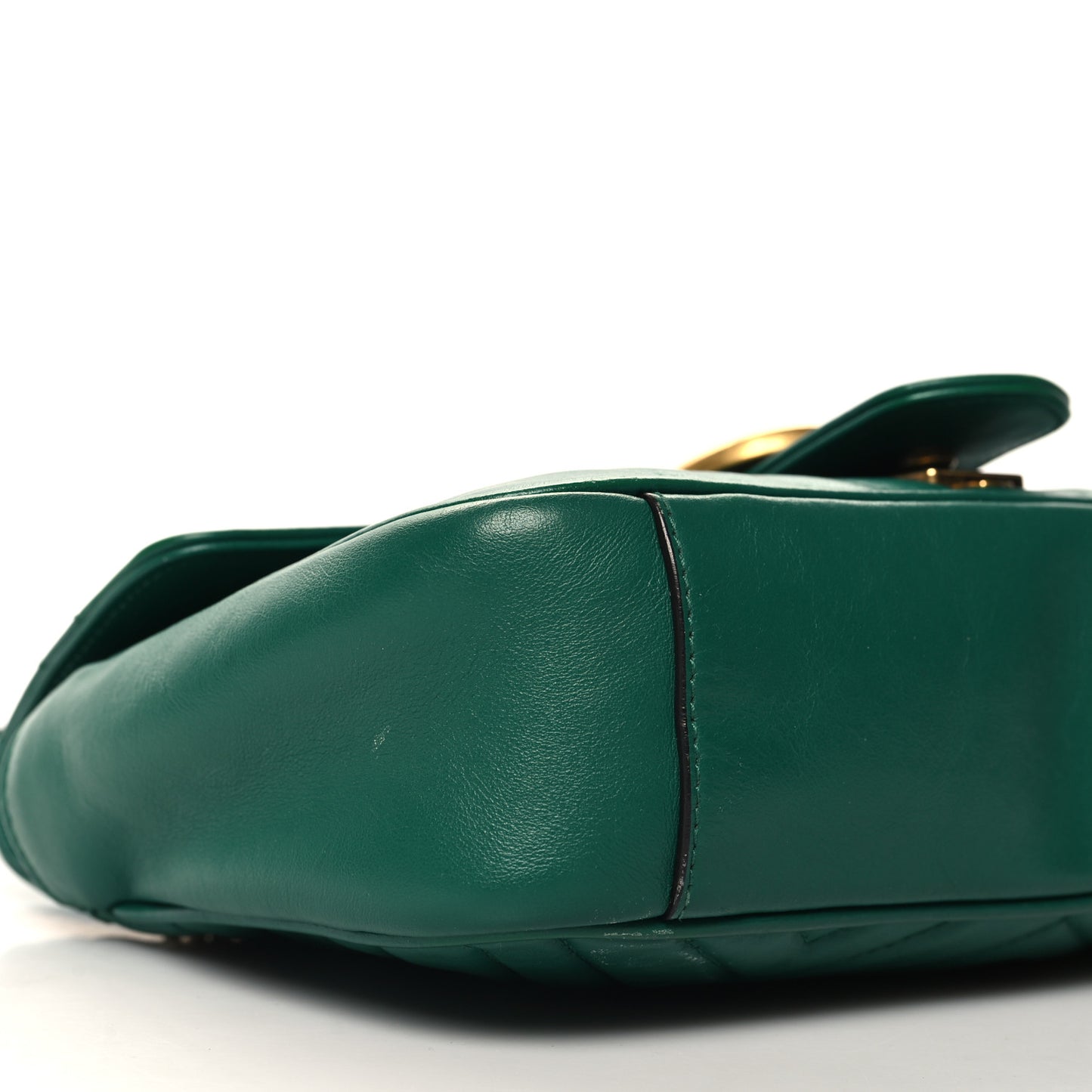 Calfskin Matelasse Small GG Marmont Shoulder Bag Emerald Green